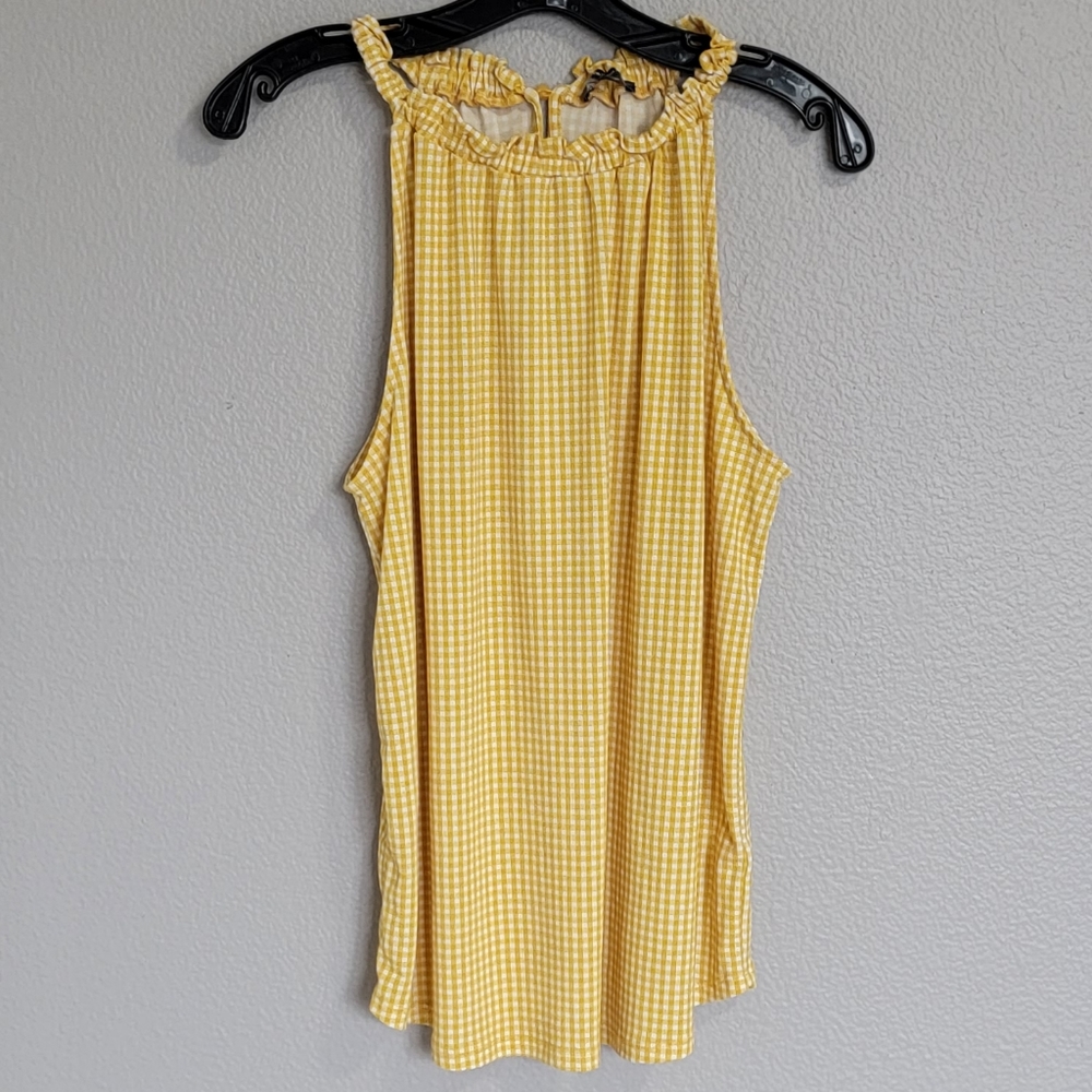 Adrianna Pappell Gingham Halter tops / M.